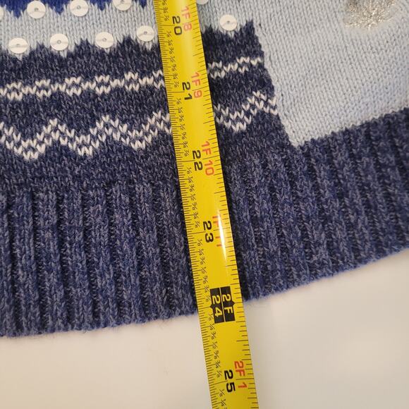 Classic Elements Women’s XL Winter Sweater Mittens Skates Snowflake Full Zip - Picture 9 of 10